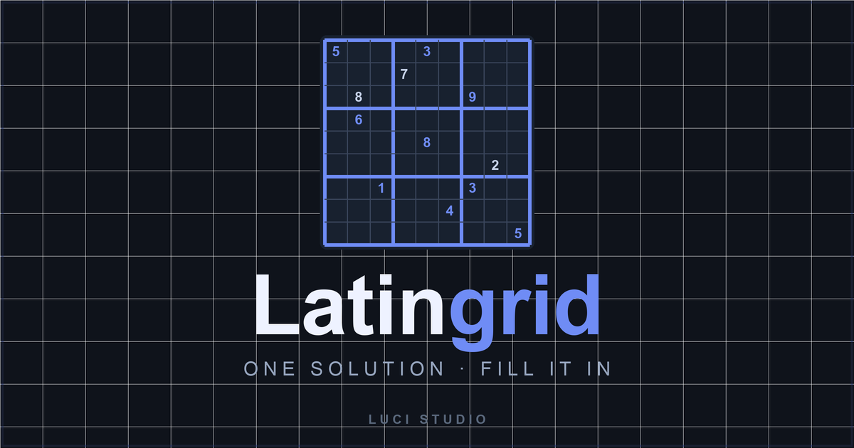 Latingrid — Daily sudoku race